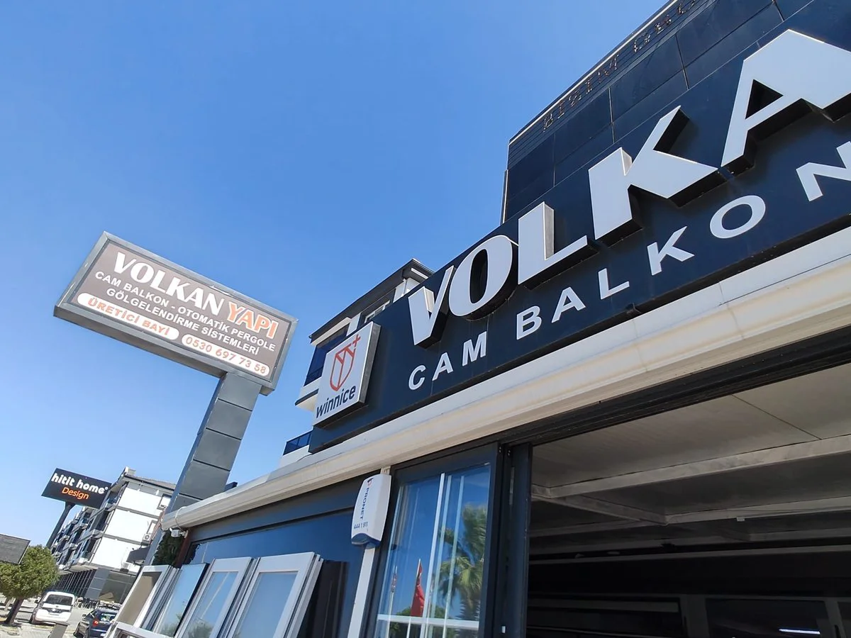 Volkan Yapı cam balkon tabelası